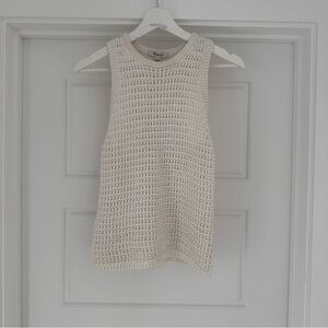 Madewell Cream Crochet Tank Top